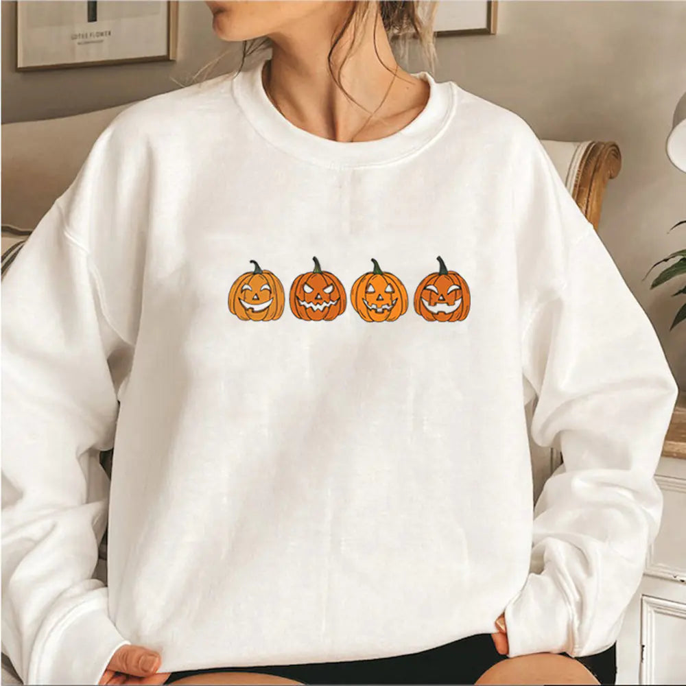 Halloween Evil Pumpkin Head Funny Printed Hoodie 2025
