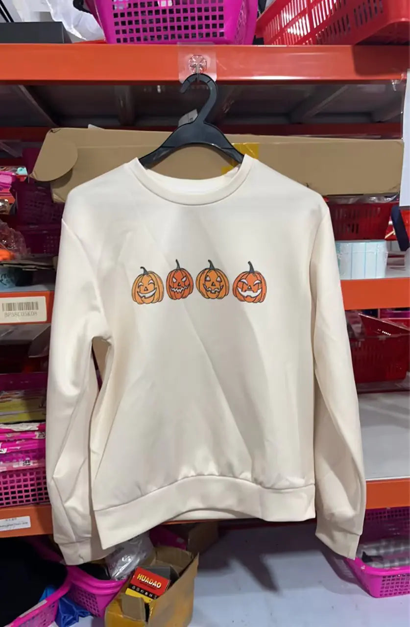 Halloween Evil Pumpkin Head Funny Printed Hoodie 2025