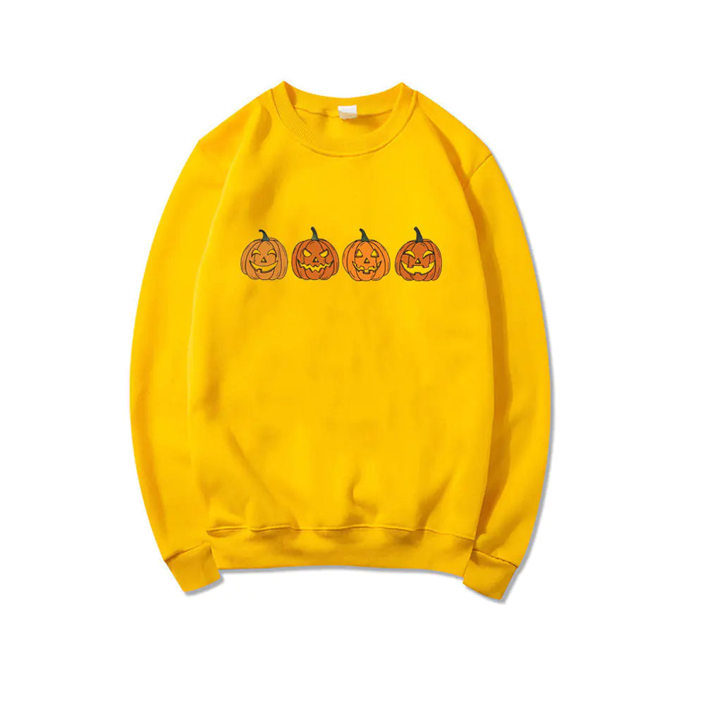 Halloween Evil Pumpkin Head Funny Printed Hoodie 2025